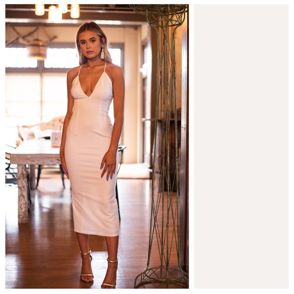 Katie May My Vibe Ivory White Midi Dress